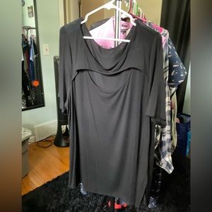 Black Cut Out Shirt